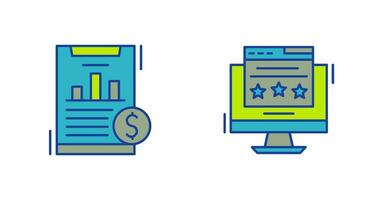Financial Analytics and Webpage Icon vector