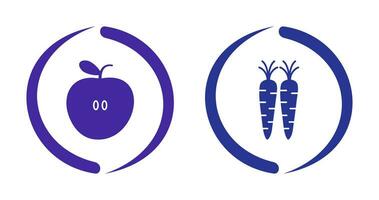 Apples and Carrots Icon vector