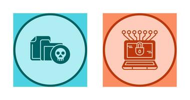 Infected File and Money Hacking Icon vector