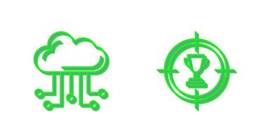 Cloud Computing and Target Icon vector