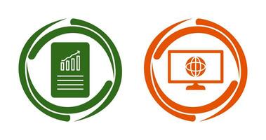 datos archivos y clima global icono vector