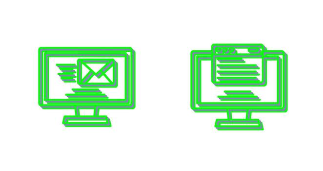 Mail and Web Icon vector