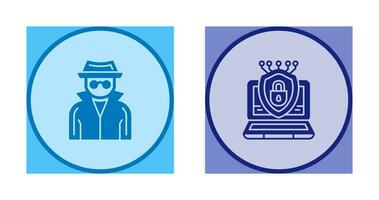 Spy and Protection Icon vector