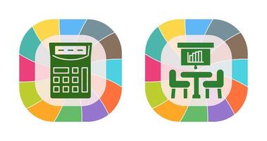 Calculator and meeting Icon vector