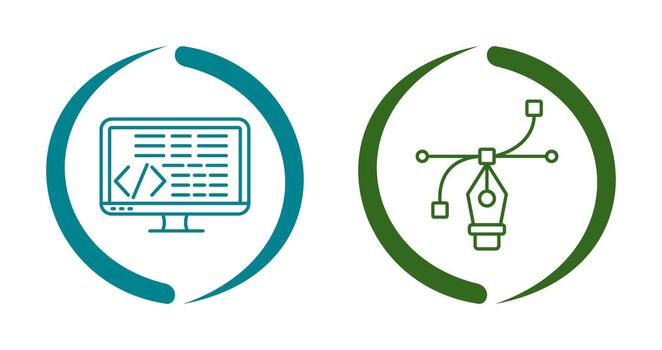 Coding and Vector Icon