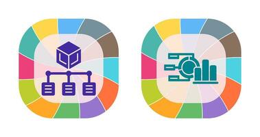 Pie Chart and distribution Icon vector