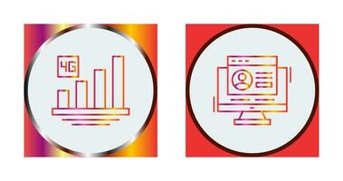 4 G and Login Icon vector