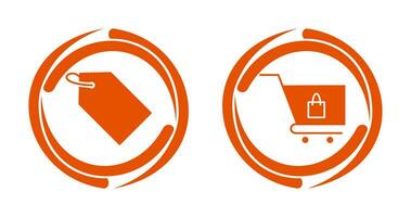 tag and cart  Icon vector