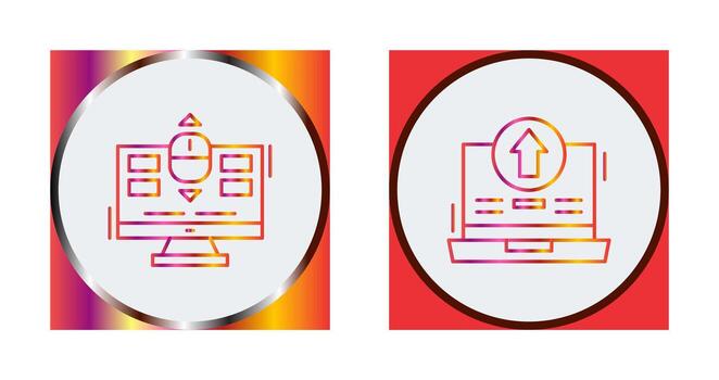Scroll and Upload Icon vector