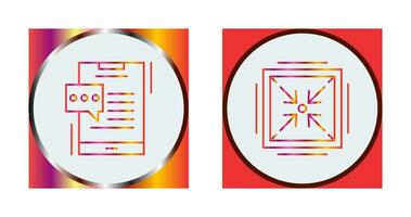 Chat and Minimize Icon vector