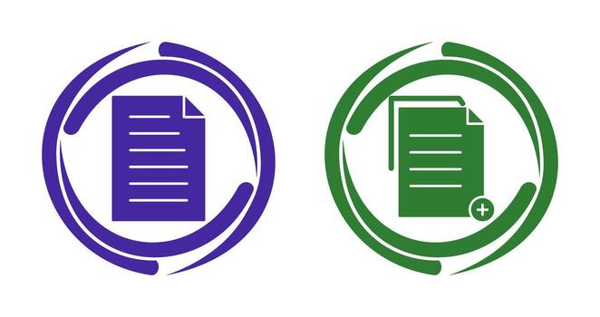 document and two files  Icon vector