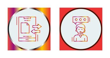 Data Transfer and Client Service Icon vector