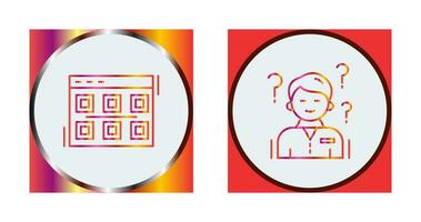 Layout and Confuse Icon vector