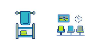 Towel and Seats Icon vector