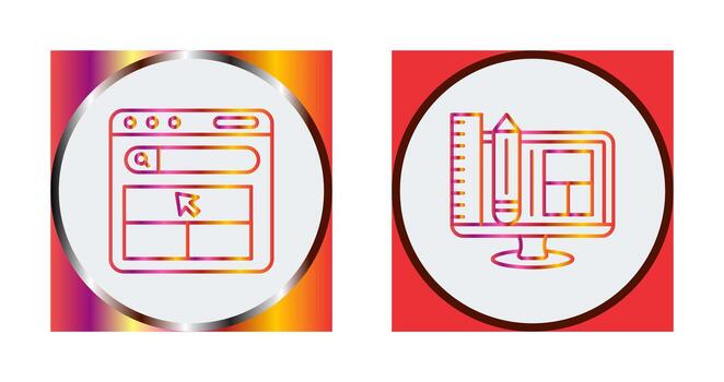 Website and Web Design Icon vector