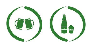 Beers Toasting and Beer Icon vector