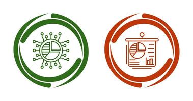 Pie Chart and Presentation Icon vector