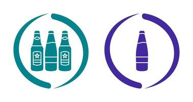 Beer Bottles and alcohol Icon vector