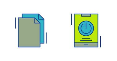 Copy and Power Icon vector