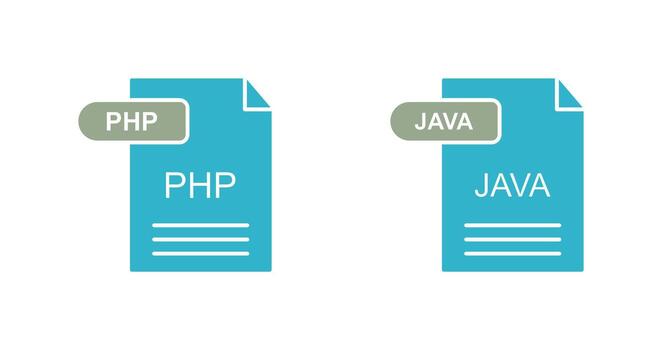 PHP and Java Icon vector