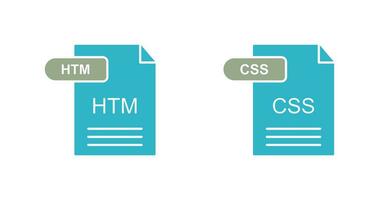 HTM and CSS Icon vector