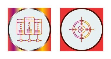 Server and Aim Icon vector