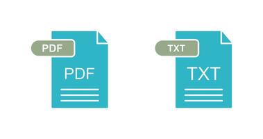 PDF and TXT Icon vector