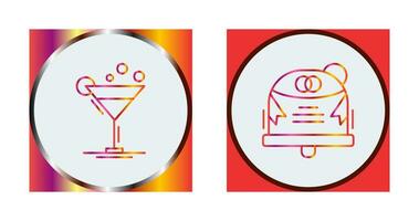Coktail and Wedding Icon vector