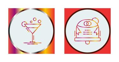 Coktail and Wedding Icon vector