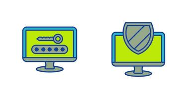 Password and Shield Icon vector