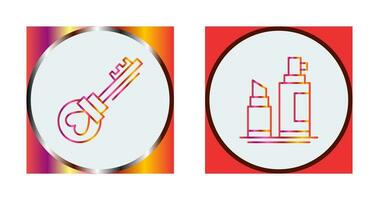 Key and Make up  Icon vector