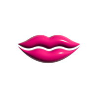 3d rosado labios png