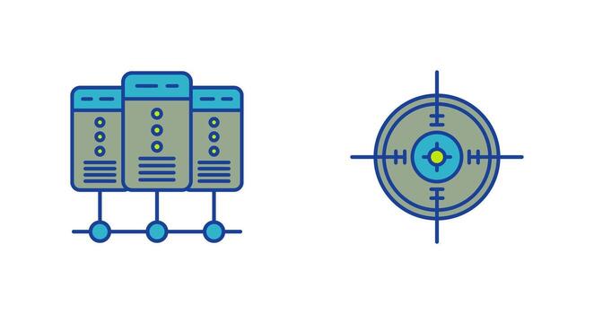 Server and Aim Icon vector