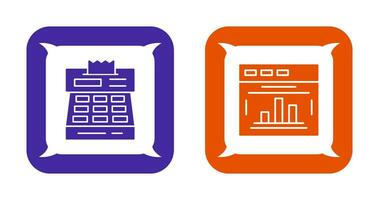 Statistics and Checkout Icon vector