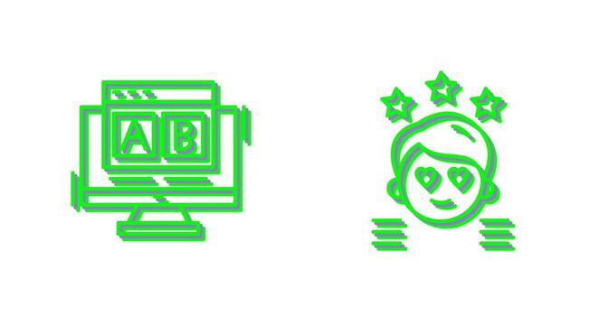 ab pruebas y ux revisión icono vector