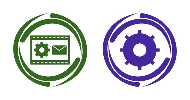 Blogging Service and Setting  Icon vector