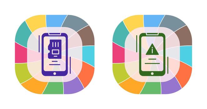 memoria y error icono vector