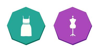 Cocktail Dress and Dress Holder Icon vector