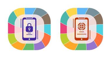 Browser and Lock Icon vector