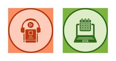 Timetable and Audio Book Icon vector