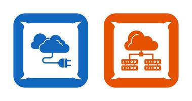 Cable and Server Icon vector