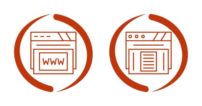 Www and Paper Icon vector
