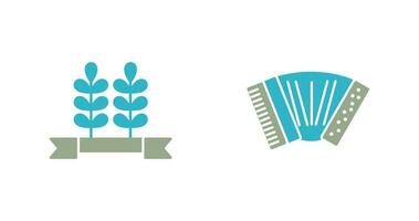 Accordion a d Wheat Icon vector