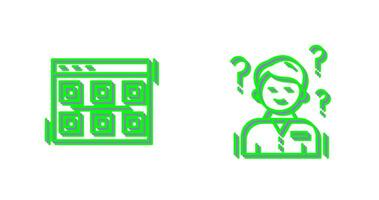 Layout and Confuse Icon vector