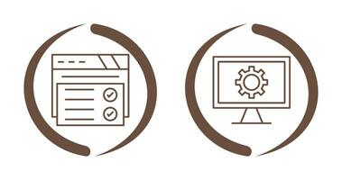 Web Browser and Monitor Screen Icon vector