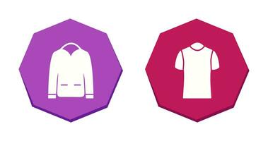 Mens Jacket and Polo Shirt Icon vector