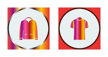 Mens Jacket and Polo Shirt Icon vector