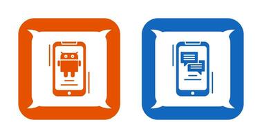 Android and Text Icon vector