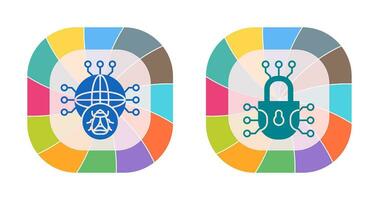 Global Malware and Cyber defence Icon vector