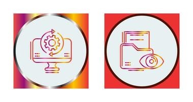 Synchronization and Data Visualization Icon vector